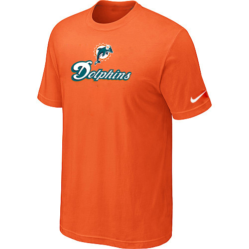 Nike Miami Dolphins Authentic Logo NFL T-Shirt - Orange